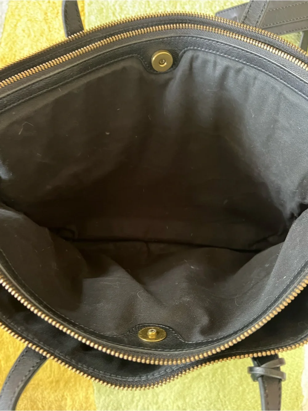 FOSSIL Women’s Black Genuine Leather Emma Laptop Satchel